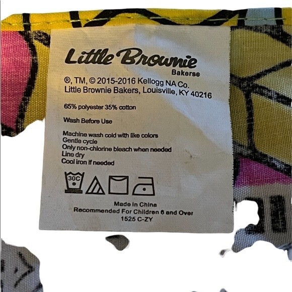 Little Brownie Girl Scout Cookie Scarf. 22” squared. - Picture 5 of 6